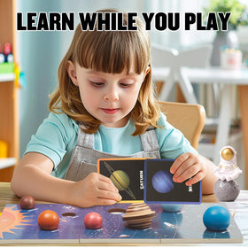 Htyibfs space-themed decor idea for desks and shelves.