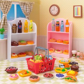 HUADELAIMA display shelves arranging mini food for scenes
