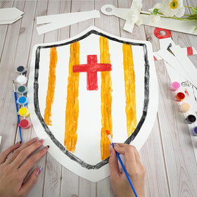 Huaerle castle-themed activity space promotes hands-on art play.