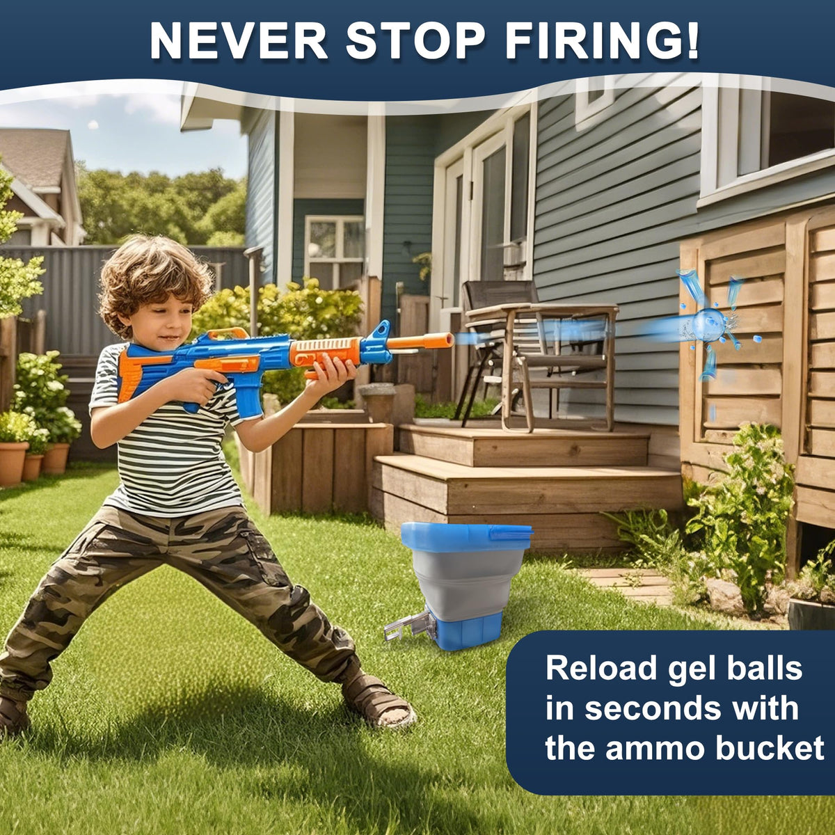 HUAFUNWIN gel beads hydration process expanding to battle-ready size.