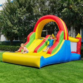HuaKastro dual racing slides enhance friendly backyard competition