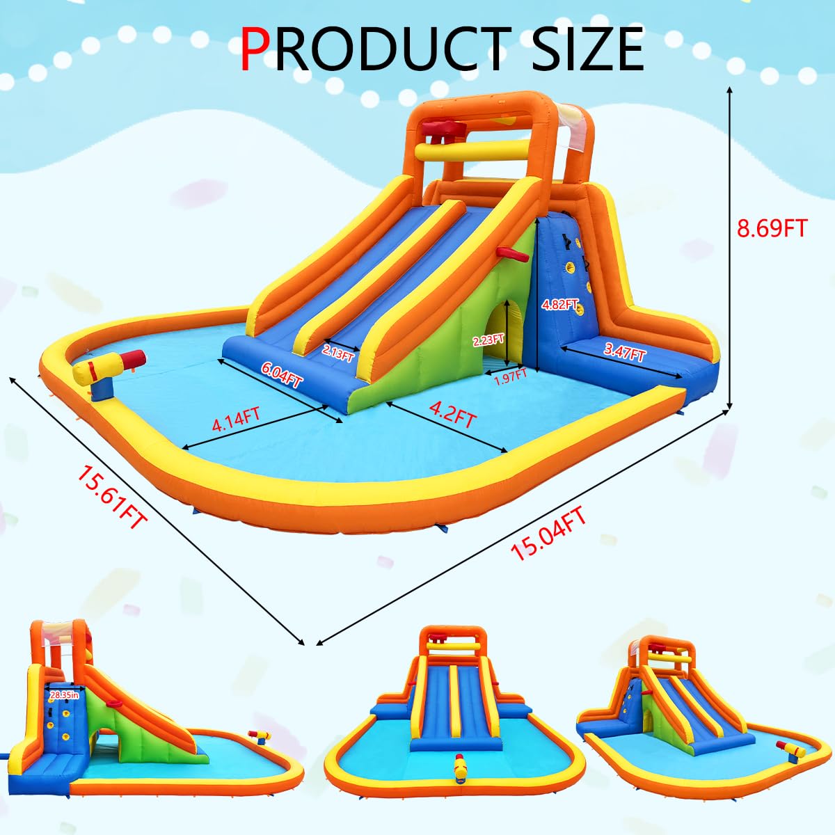 HuaKastro hide&seek cave invites kids to crawl and explore between slides.
