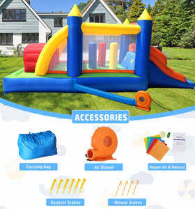 HuaKastro kids enjoying outdoor party play with obstacle castle