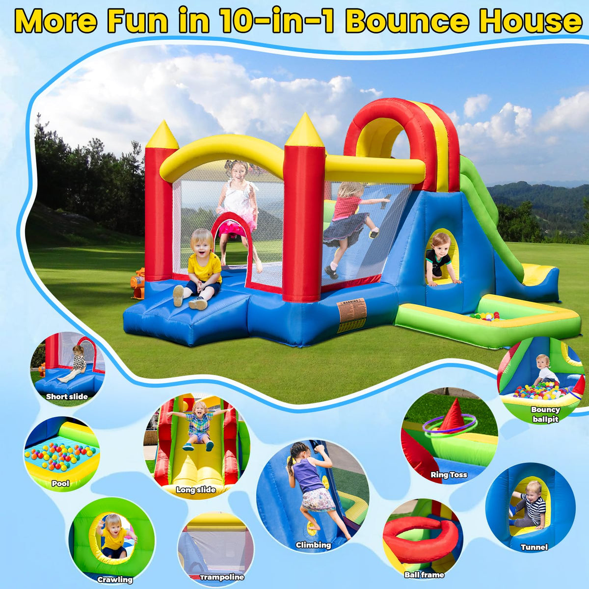 HuaKastro bouncy ball pit supports interactive play with friends