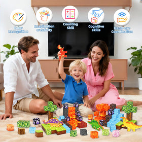 Huaker compatible with major magnetic tile brands for expanding creations.
