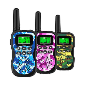 Huaker Kids Walkie Talkies front view showing compact, kid-friendly design for easy play.