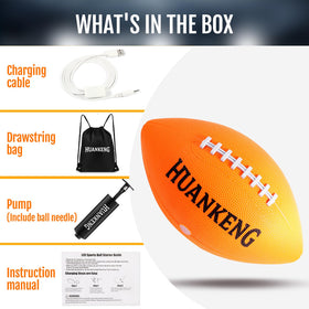 HuanKeng glow football durable rubber withstands outdoor practice