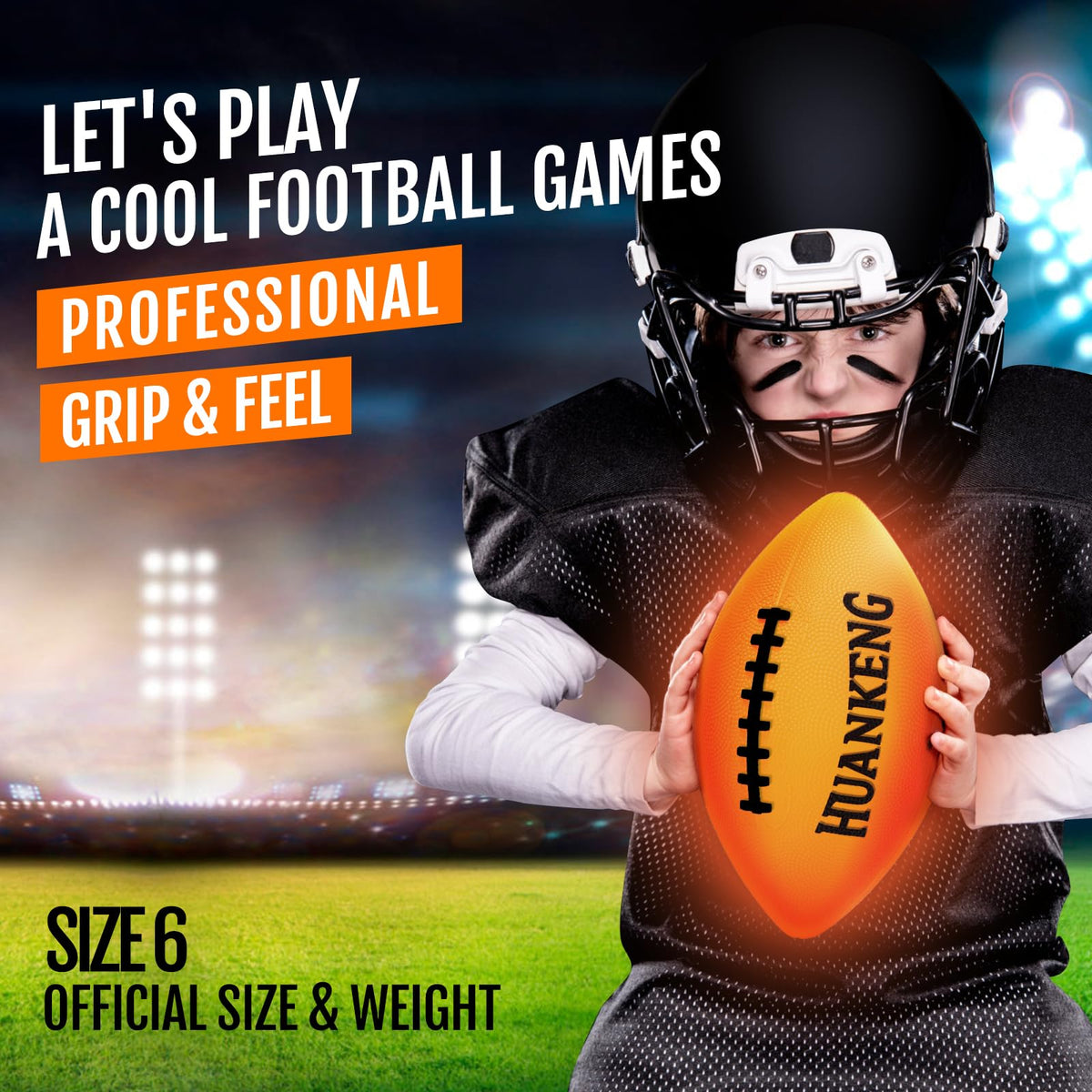 HuanKeng glow football light up in use for after dark fun