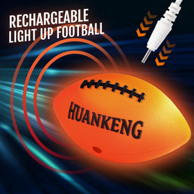 HuanKeng glow football official size 6 feels familiar for teens