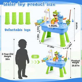 HUASHILUO water table with two height settings fits growing children.