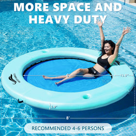 Huatean Home SunChill Float Ring with cup holders for convenient drinks during pool parties.