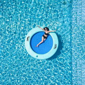 Huatean Home SunChill Float Ring side view shows sturdy handles for easy launch.