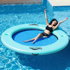 Huatean Home SunChill Float Ring wide view for spacious lounging on the lake.