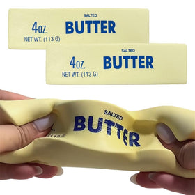 HUAYUCHEN butter-stick squeeze toy beige, close-up for calming focus.