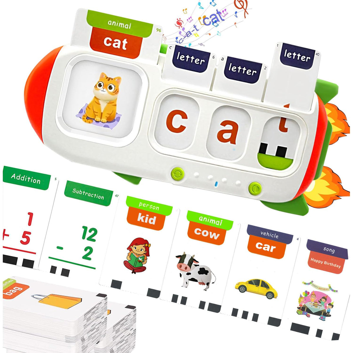HUBFIVY Alphabet Flash Cards cover ideal for daily literacy practice