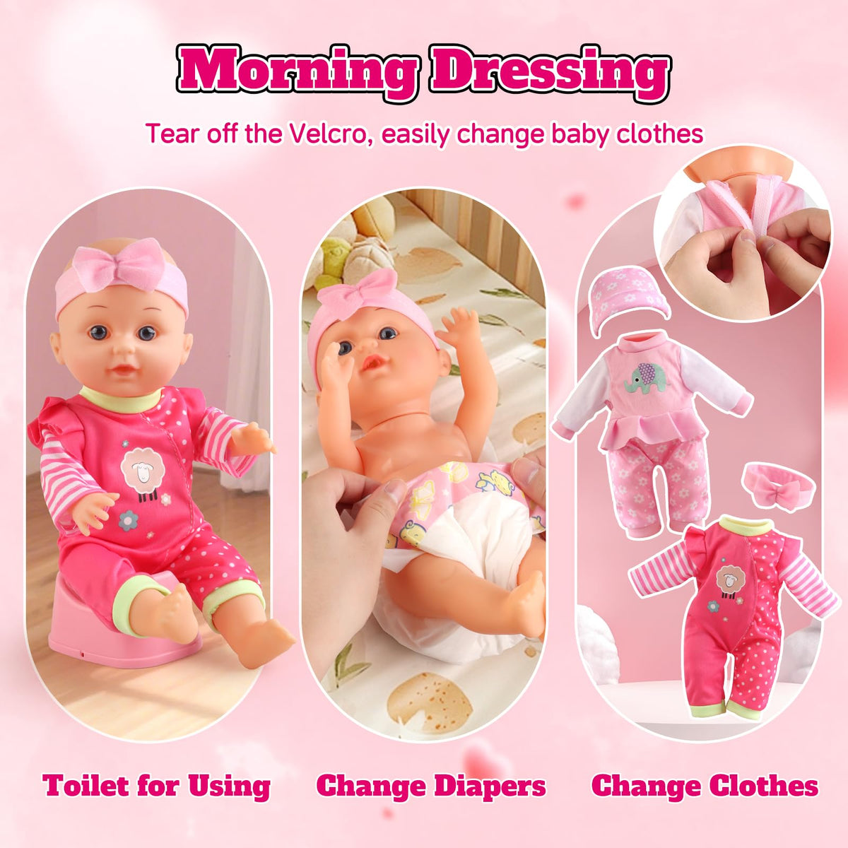 HuceePlay doll clothes set B with extra outfits for variety.