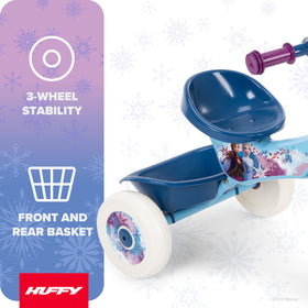Huffy Disney Frozen 2 trike with Olaf graphics enhances playful adventures.