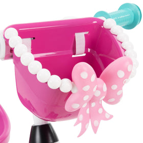 Huffy Minnie Mouse trike vibrant pink and purple styling for kids.