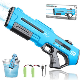 Hugeway electric water gun front view shows compact design for backyard battles.