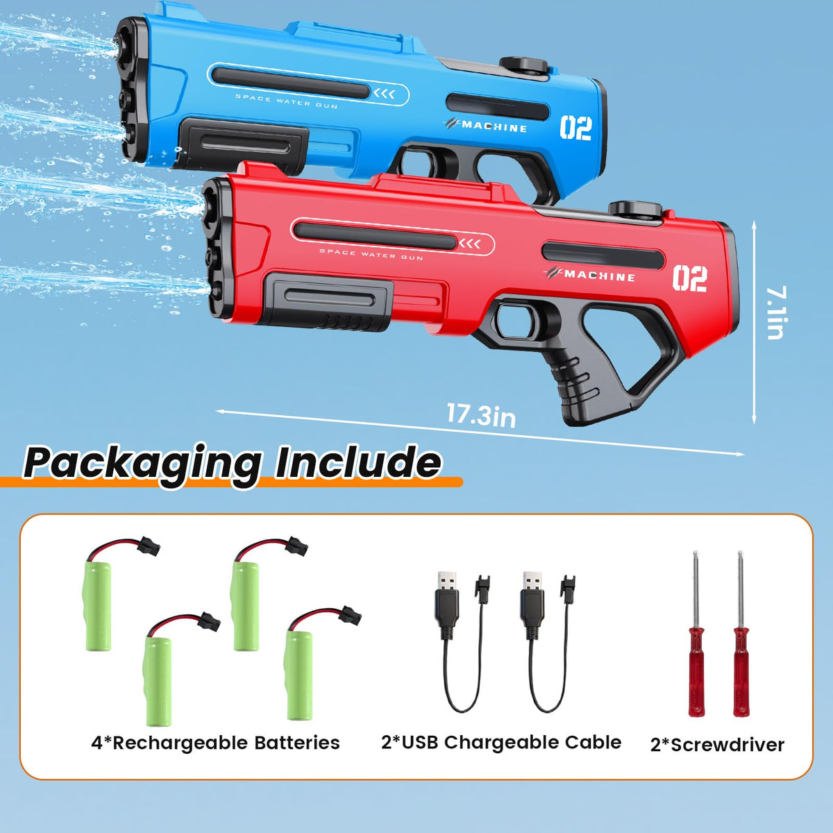 Hugeway long-range firing up to 32 feet for backyard battles