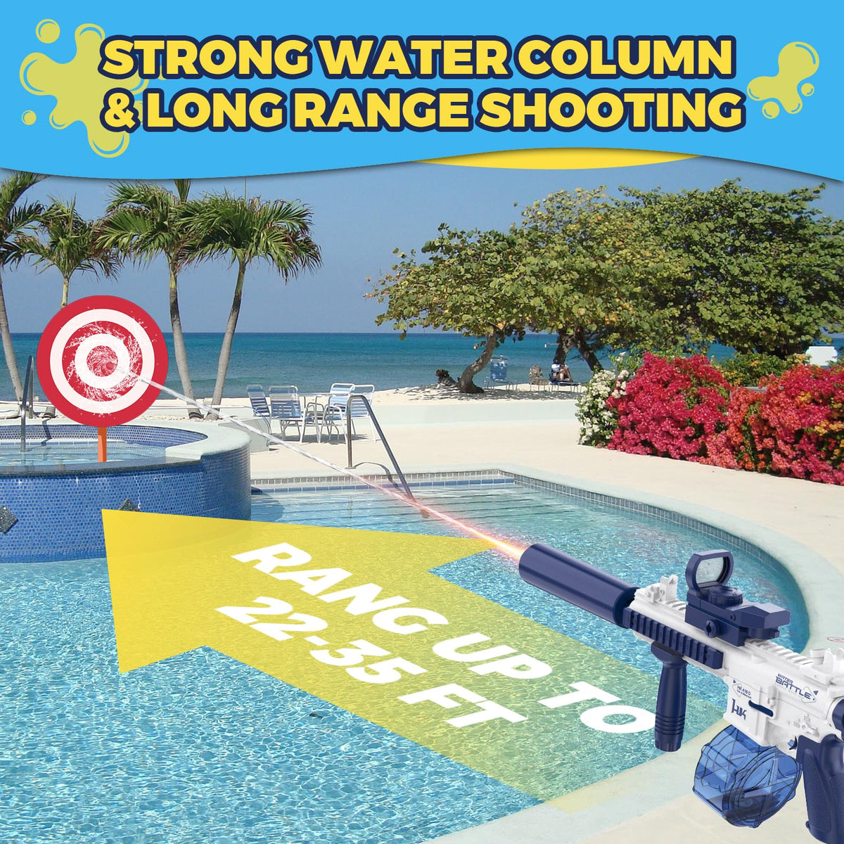 Hugeway water gun battery protection cover keeping components dry