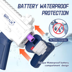 Hugeway water gun dual tanks keep water flowing through rounds