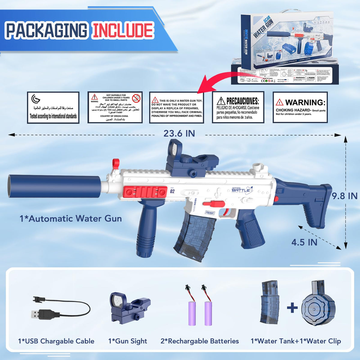 Hugeway water gun easy assembly for quick starts by kids