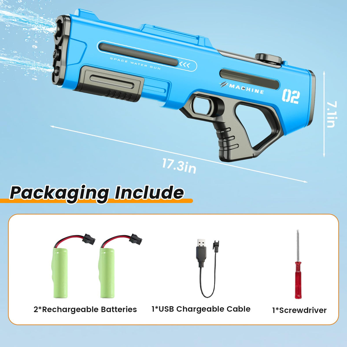 Hugeway water gun ready for outdoor backyard battles at beach or pool parties.