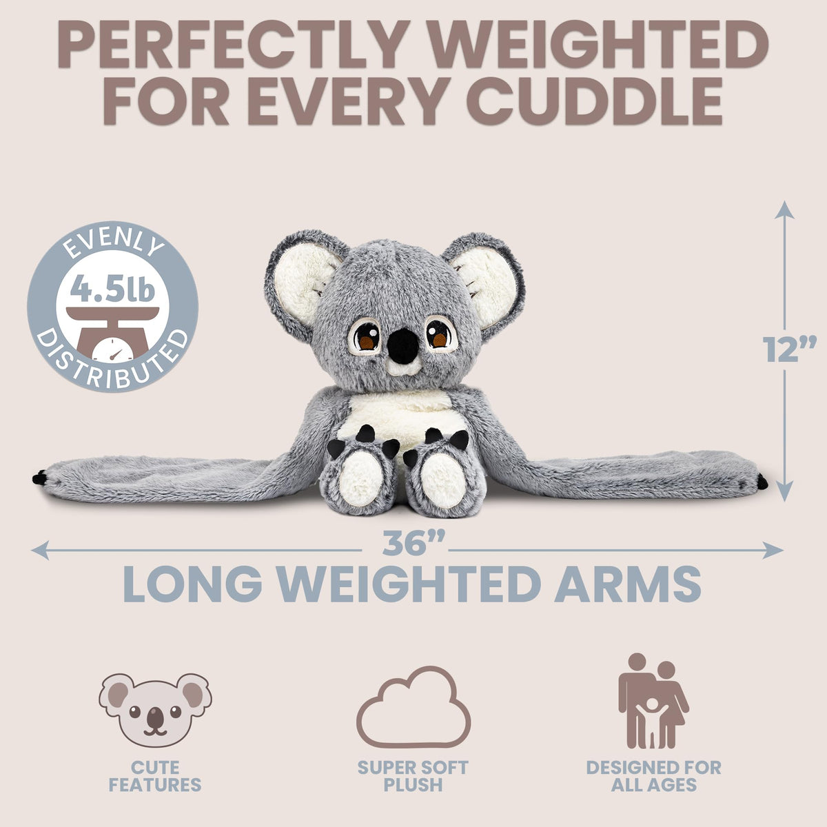 Noa Koala's ultra-soft plush fur feels comforting during quiet evenings.