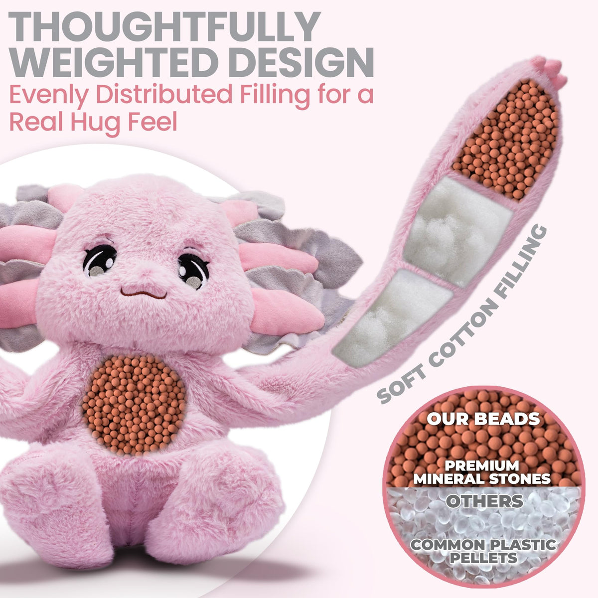 Huggle Healers Ula Axolotl as a bedtime companion for relaxing evenings