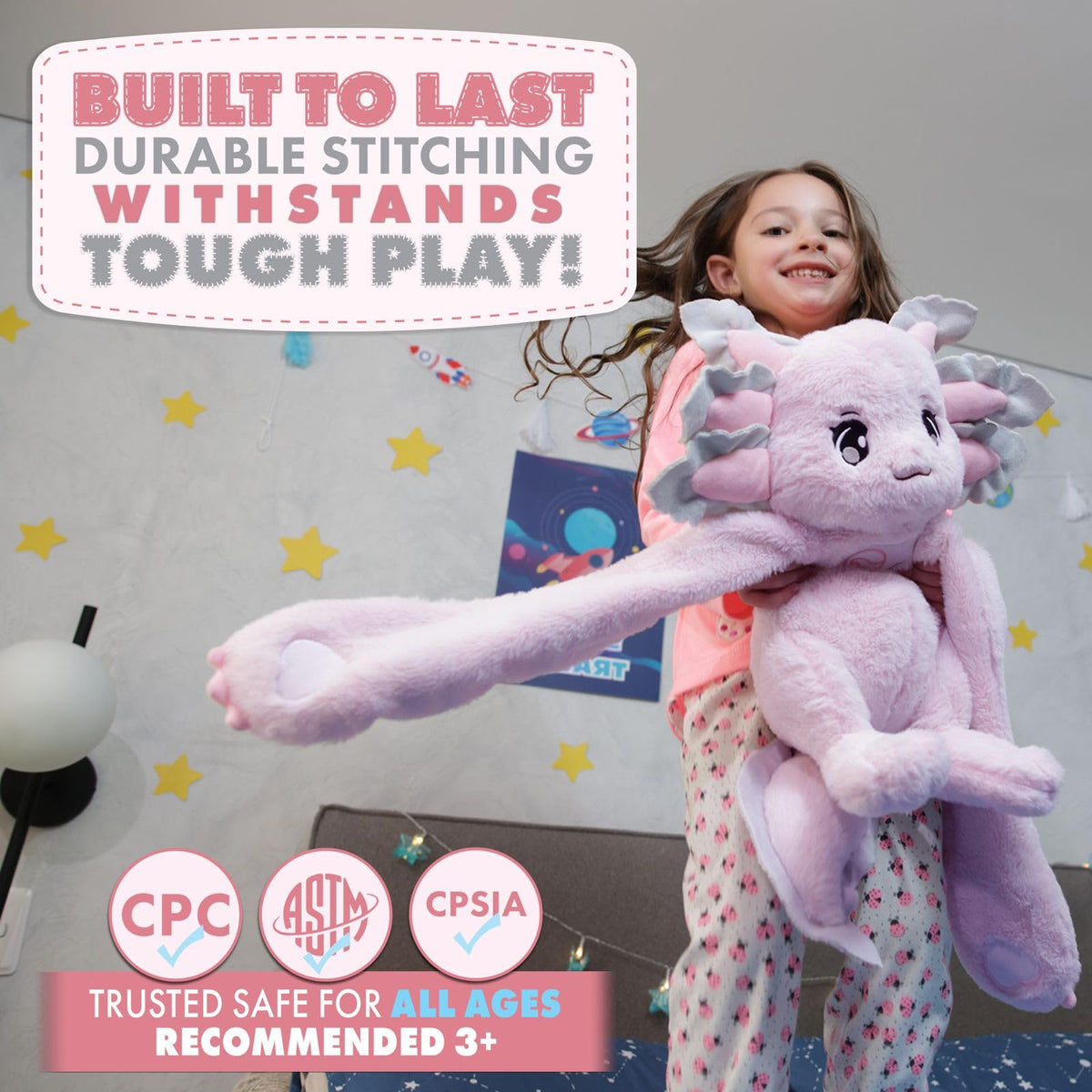 Huggle Healers Ula Axolotl gift of hugs for kids teens and adults