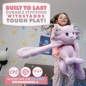 Huggle Healers Ula Axolotl gift of hugs for kids teens and adults