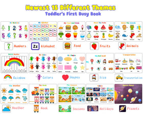 Huijing Busy Book 15-themes pages engage early learners with numbers, letters, and colors