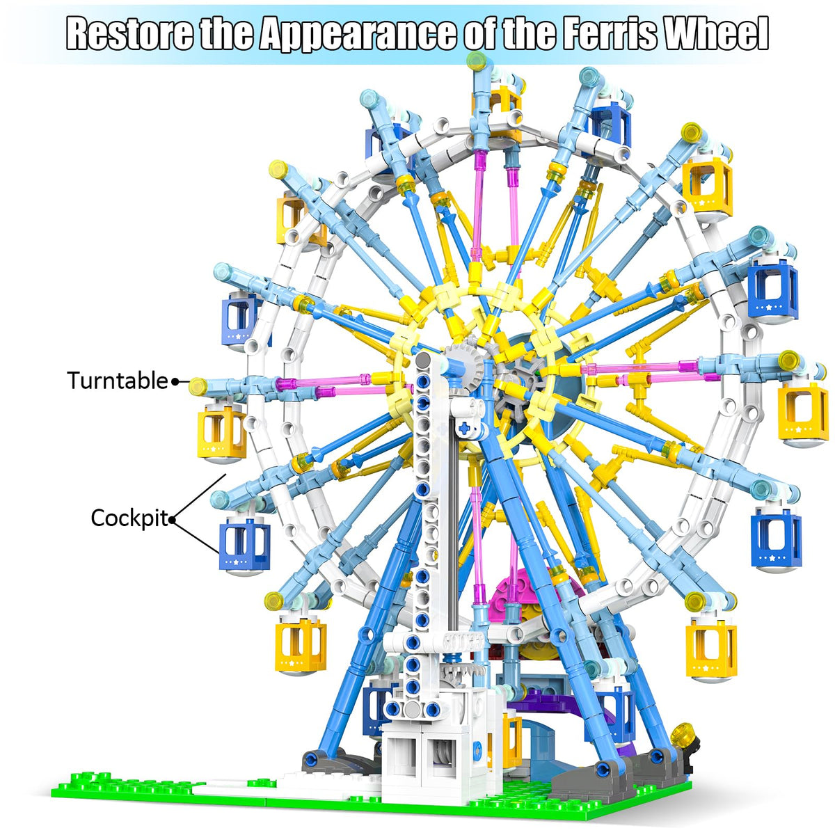 HuiNiu Ferris Wheel 813-piece kit supports planning and problem solving.