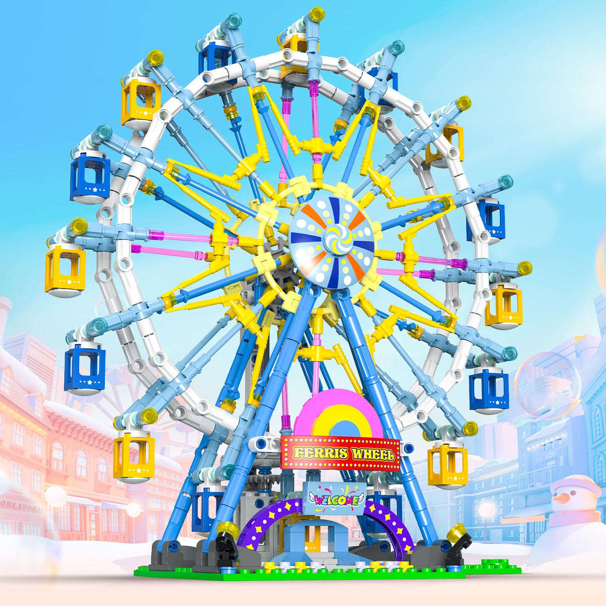 HuiNiu Ferris Wheel assembly kit promotes hands-on STEM learning and creativity.