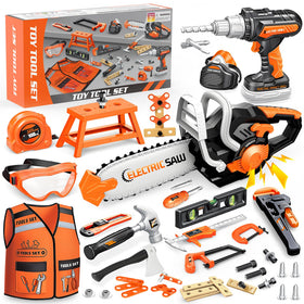 HUITEM kids tool set with electric drill boosts imaginative play and fine motor skills