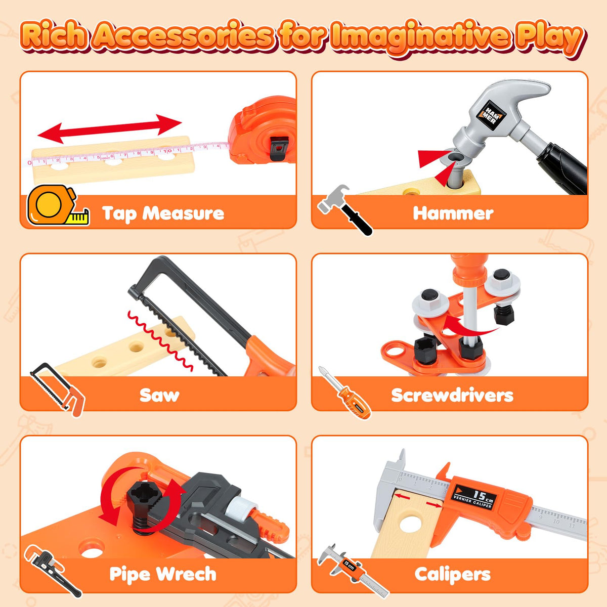 HUITEM hammer supports exploration of simple construction tasks