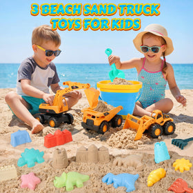 HUITEM mesh beach bag dries fast and keeps toys organized