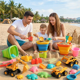 HUITEM sand castle molds for shaping towers and walls