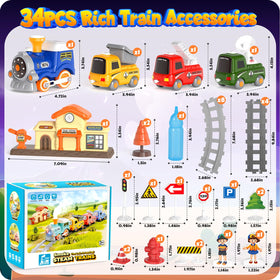 HUITEM train set dump truck for cargo-themed pretend play and scene building