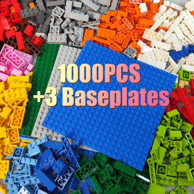 HUIZDQ 1000-pieces blocks blue baseplate fosters imaginative building on a sturdy surface