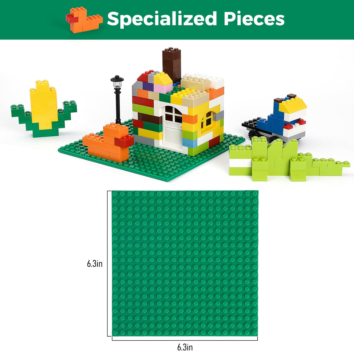 HUIZDQ 1000-pieces blocks gray baseplate offers a neutral stage for architectural ideas