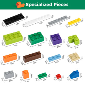 HUIZDQ 1000-pieces blocks green baseplate encourages colorful builds on a solid base