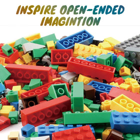 HUIZDQ classic small blocks set supports open-ended design and creativity.