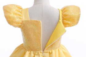 Hulaha Belle princess dress worn by a child during dress up