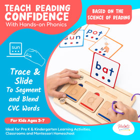 Hulats CVC Word Magic beechwood letters for tactile tracing