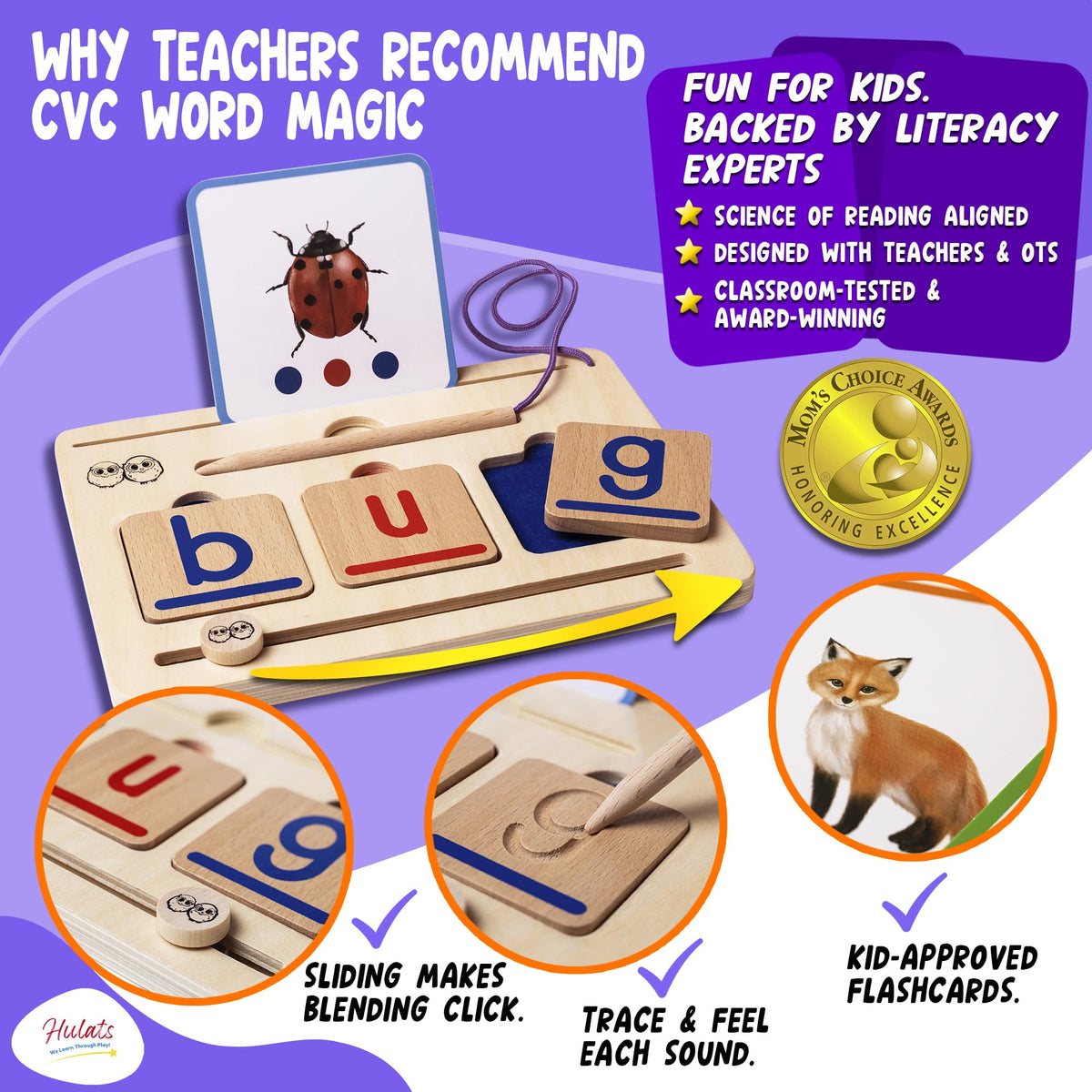 Hulats CVC Word Magic sliding decoder slider enhances phoneme blending