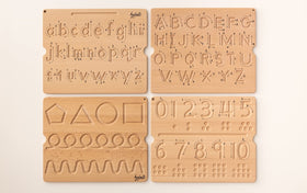 Hulats heirloom-quality wooden board offers durable practice for home or classroom.