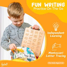 Hulats Learn to Write large letters with deep grooves for easy tracing.