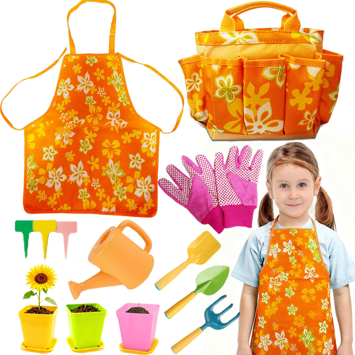 Hummigoo kids gardening tools set with trowel for outdoor learning